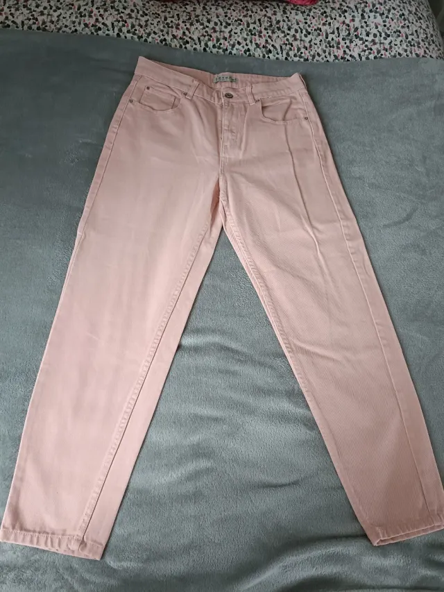 Pantalón vaquero de cintura alta rosa Denim Co