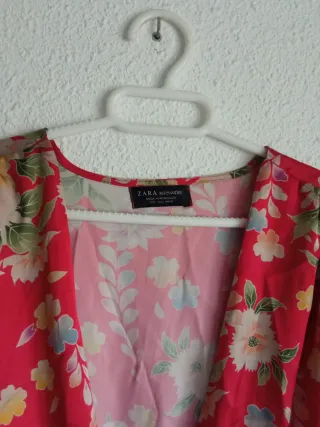 Body Zara Manga Larga Estampado Floral