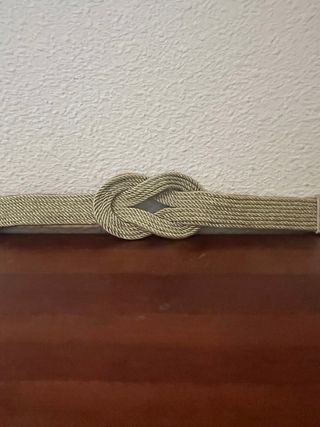 Cinturón fiesta trenzado dorado elástico