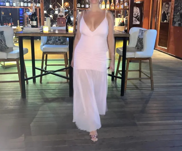 Vestido largo rosa Shein