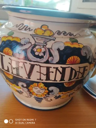 Vaso ceramica farmacia decorato