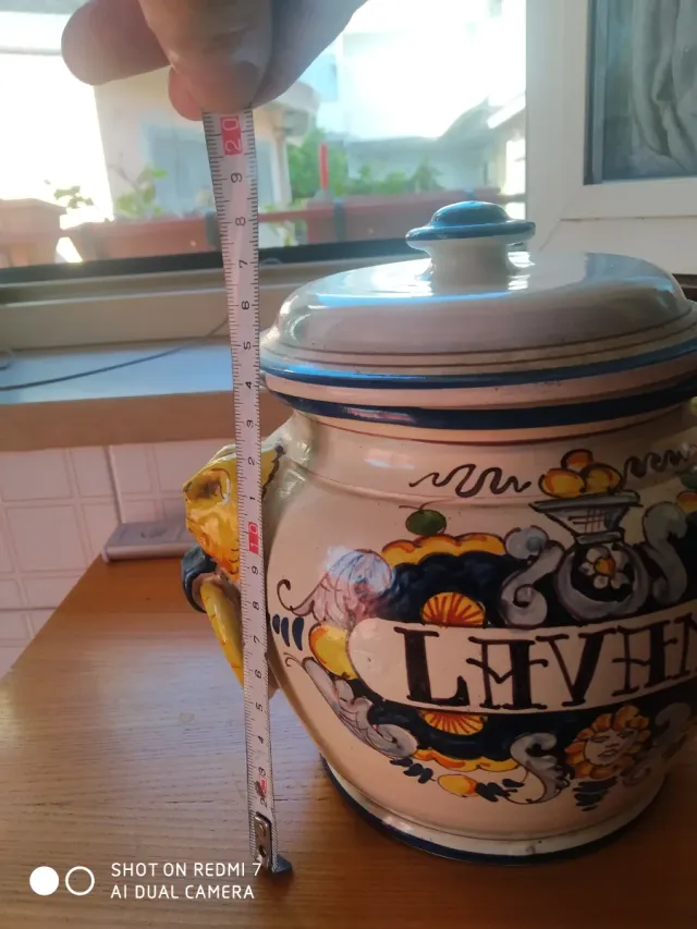 Vaso ceramica farmacia decorato