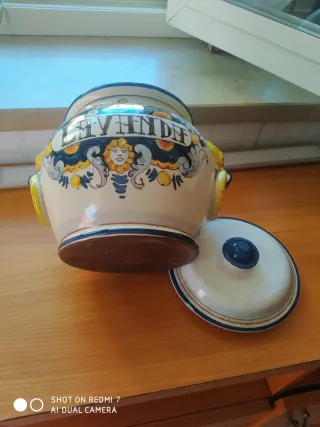 Vaso ceramica farmacia decorato