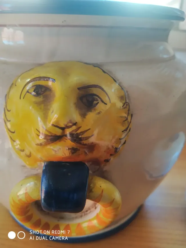 Vaso ceramica farmacia decorato