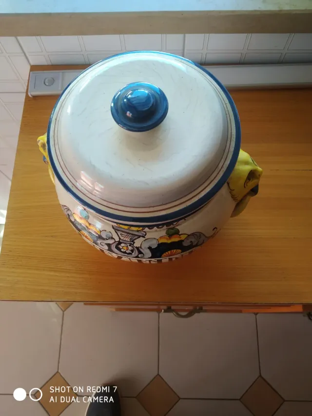 Vaso ceramica farmacia decorato