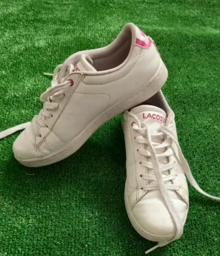 Zapatillas Lacoste Mujer Blancas y Rosas