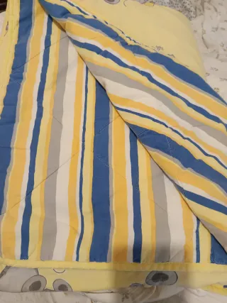 Edredão infantil dupla face com ratinhos