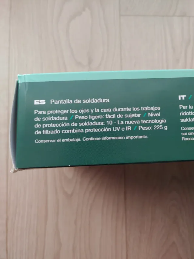 Pantalla de soldadura  PESO LIGERO Y FÁCIL SUJETAR