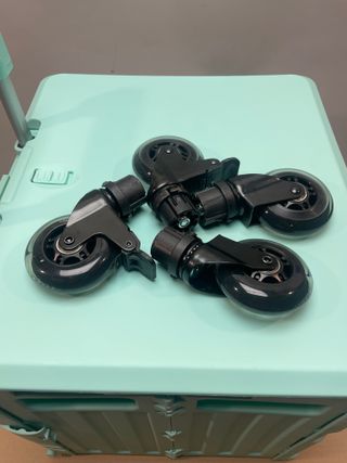 Carrito Compra Relaxdays Plegable 35kg Turquesa