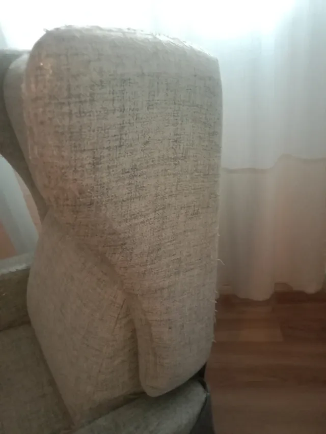 Sillón relax tela azul agua