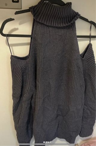 Jersey Zara cuello alto hombros descubiertos