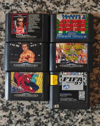Cartucce Giochi Mega Drive Sega (6 Unità)