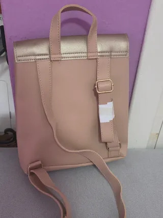 Mochila Guess Rosa y Dorada Nueva