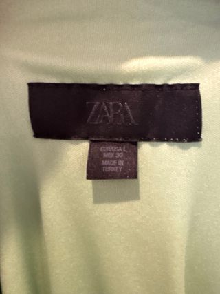 Vestido Zara verde con foulard