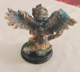 Figura Búho con Flores y Brillo