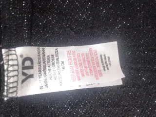 Vestido fiesta niña negro y plata talla 11/12 años