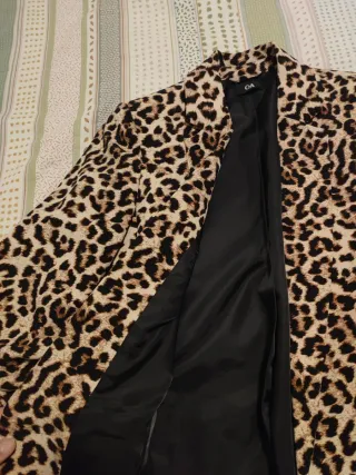 Americana mujer estampado leopardo