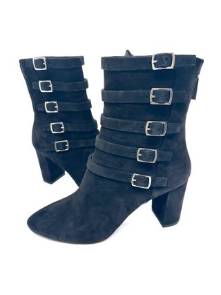Botines Saint Laurent Negros con Hebillas