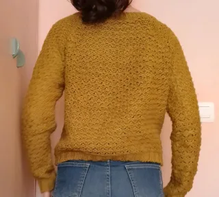 Jersey punto mostaza mujer