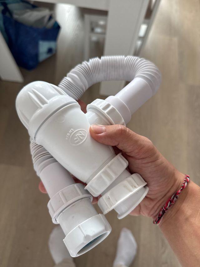 Desagüe flexible para lavabo/fregadero