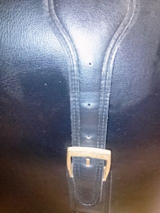 Maleta vintage cuero negro