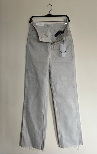 Vaqueros Zara 90's Full Length Gris Talla M