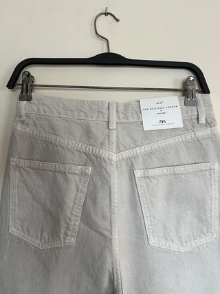 Vaqueros Zara 90's Full Length Gris Talla M
