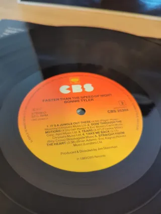 Bonnie Tyler - Faster Than The Speed Of Night LP