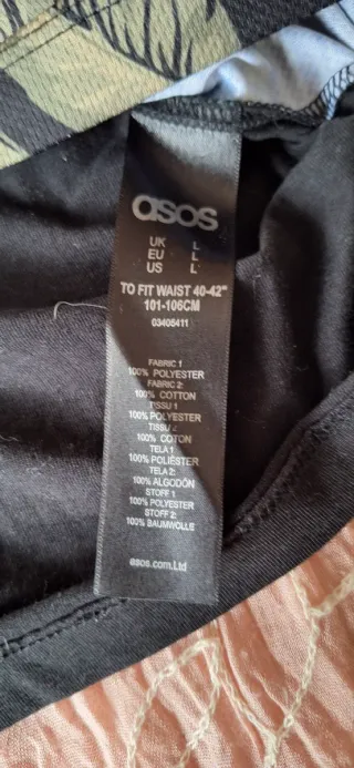 Vestido camiseta larga ASOS T. L. XL.