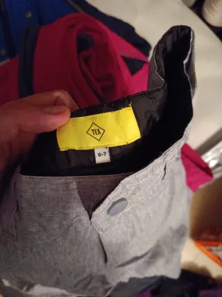 Pantalón de nieve infantil gris talla 6 /7