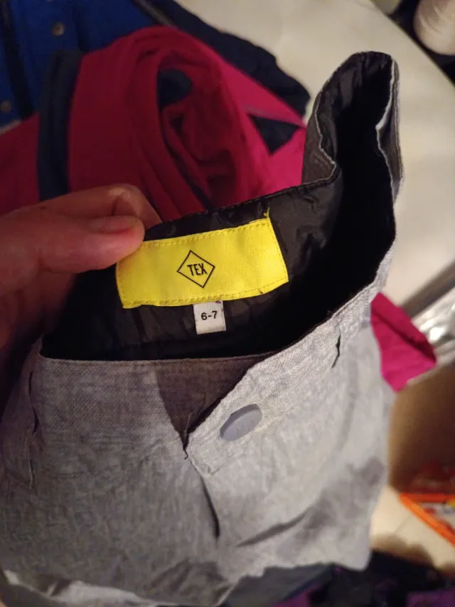 Pantalón de nieve infantil gris talla 6 /7