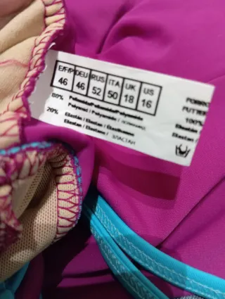 2 Bañador con falda morado y azul