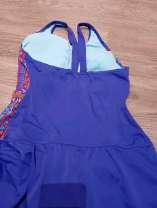 2 Bañador con falda morado y azul