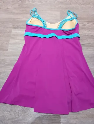 2 Bañador con falda morado y azul