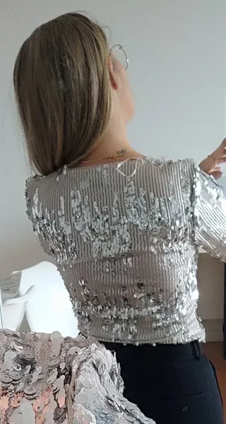 Top lentejuelas Stradivarius Talla S