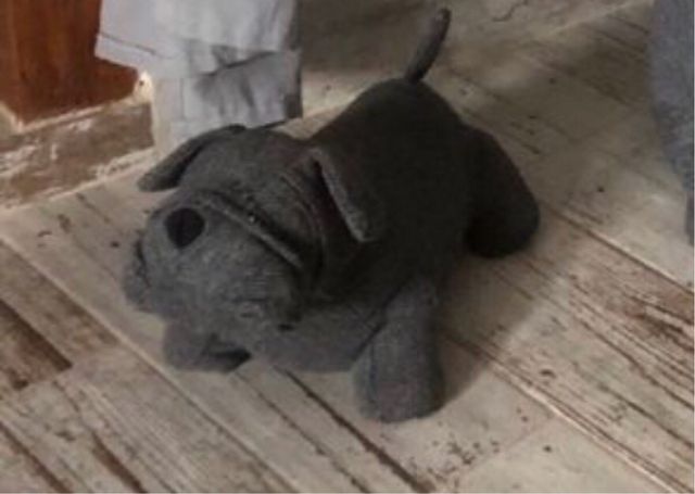 Sujeta Puertas Perro Gris