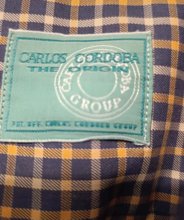 Camisa Polo Club Cuadros Azul y Amarillo Talla L