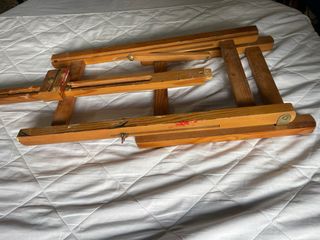 Caballete de mesa de madera, plegable y regulable