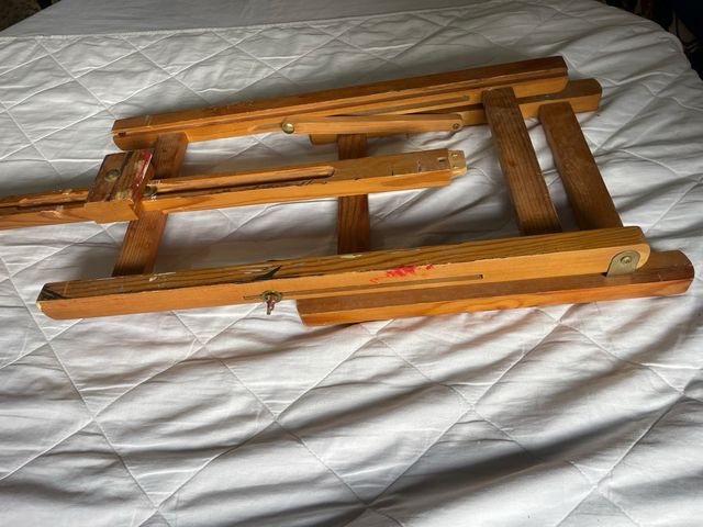 Caballete de mesa de madera, plegable y regulable