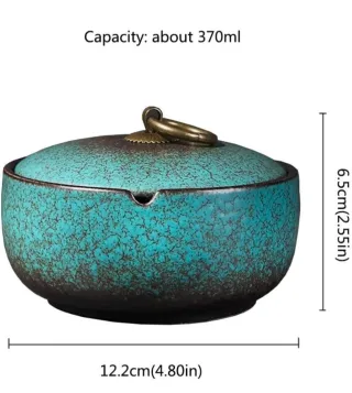 2 Ceniceros Cerámica Estilo Europeo Vintage