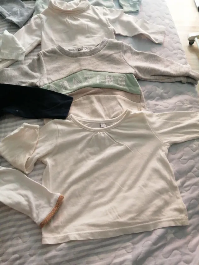 Lote 6 camisetas bebé 6 meses