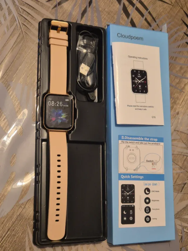 Smartwatch Cloudpoem G16 rosa/Dorado
