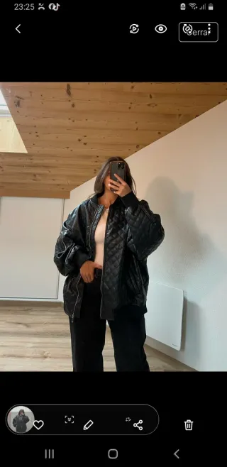 Bomber polipiel oversize Boohoo