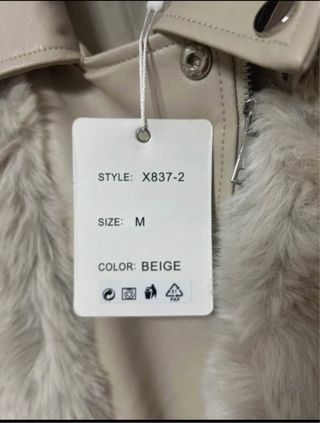 Giubbotto pelliccia beige taglia M