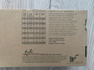 Chapines O'Neill Talla 7 grosor: 3mm