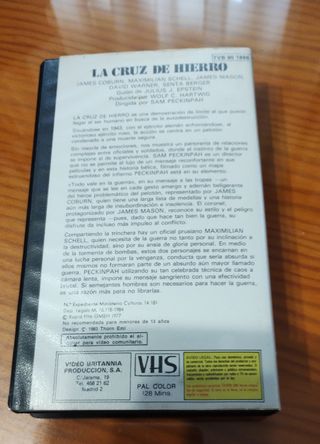 VHS La cruz de hierro – Original y funciona