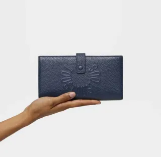 Billetera Tous Miranda Piel Azul Marino