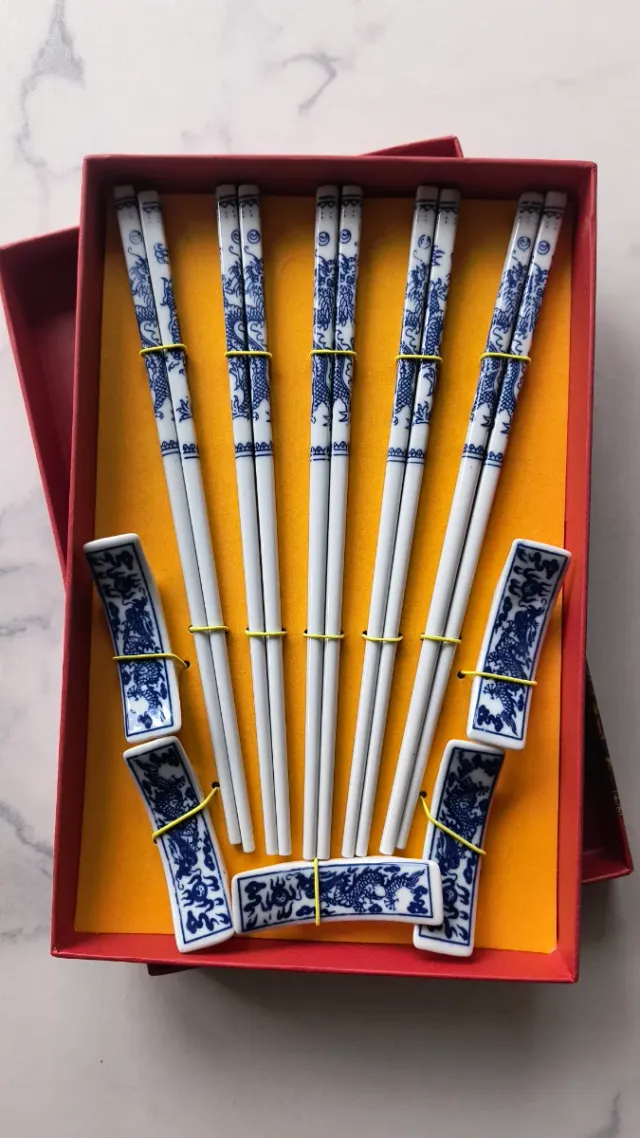Set di bacchette sushi in porcellana cinese