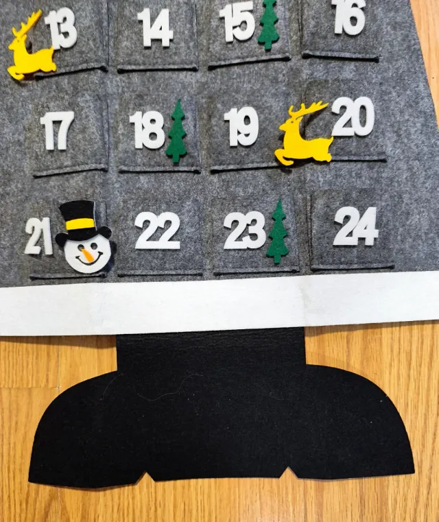 Calendario Adviento Santa Claus Fieltro