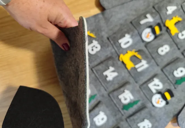 Calendario Adviento Santa Claus Fieltro